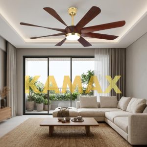 Quạt trần 8 cánh nâu KM 8C NM